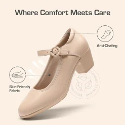 Ascenelle Slip-Resistant Arch Support Mary Jane Pumps