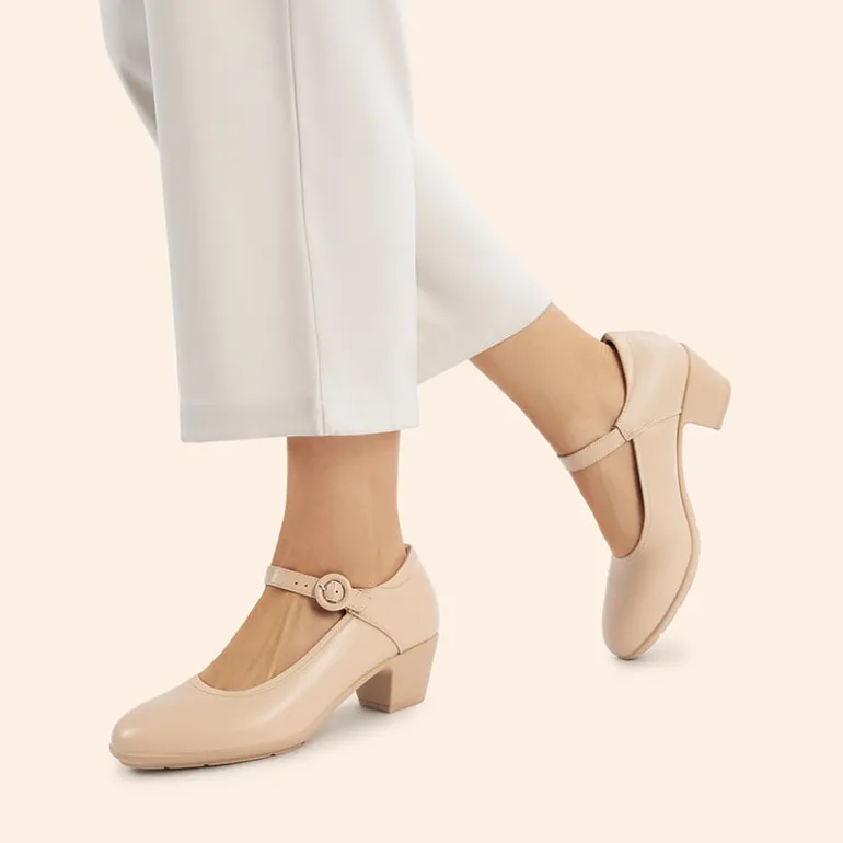 Ascenelle Slip-Resistant Arch Support Mary Jane Pumps