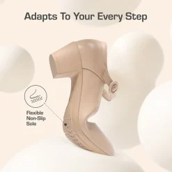 Ascenelle Slip-Resistant Arch Support Mary Jane Pumps