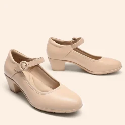 Ascenelle Slip-Resistant Arch Support Mary Jane Pumps