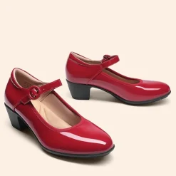 Ascenelle Slip-Resistant Arch Support Mary Jane Pumps