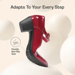 Ascenelle Slip-Resistant Arch Support Mary Jane Pumps