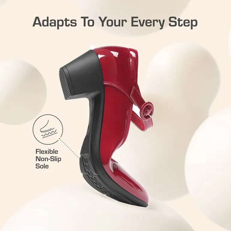 Ascenelle Slip-Resistant Arch Support Mary Jane Pumps