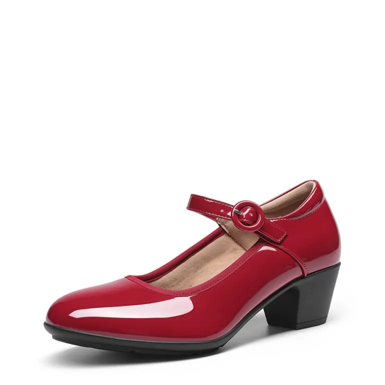 Ascenelle Slip-Resistant Arch Support Mary Jane Pumps