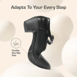 Ascenelle Slip-Resistant Arch Support Mary Jane Pumps