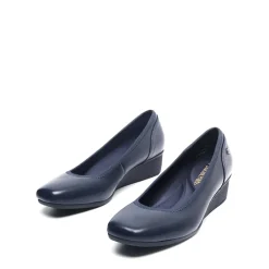 Ascenelle Square Toe Low Wedge Dress Pumps