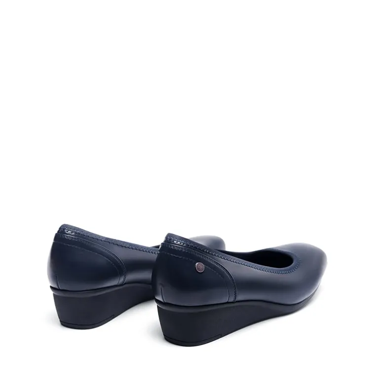 Ascenelle Square Toe Low Wedge Dress Pumps