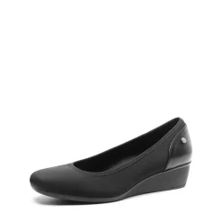 Ascenelle Square Toe Low Wedge Dress Pumps