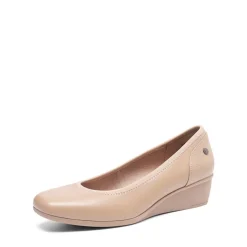 Ascenelle Square Toe Low Wedge Dress Pumps