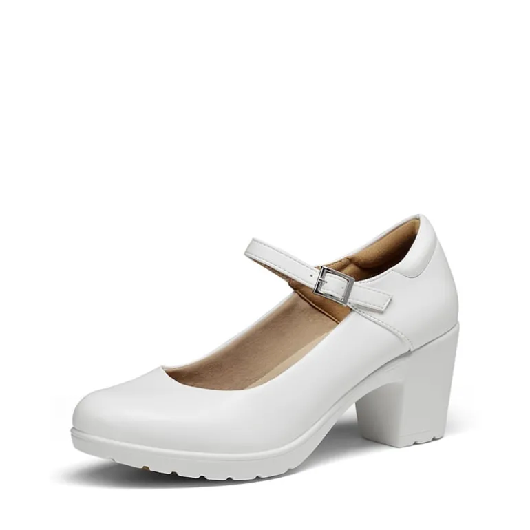 Ascenelle Wide-Toe Classic Mary Jane Pumps