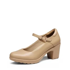 Ascenelle Wide-Toe Classic Mary Jane Pumps