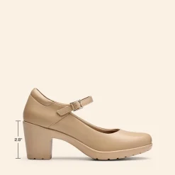 Ascenelle Wide-Toe Classic Mary Jane Pumps
