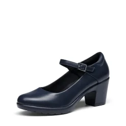 Ascenelle Wide-Toe Classic Mary Jane Pumps