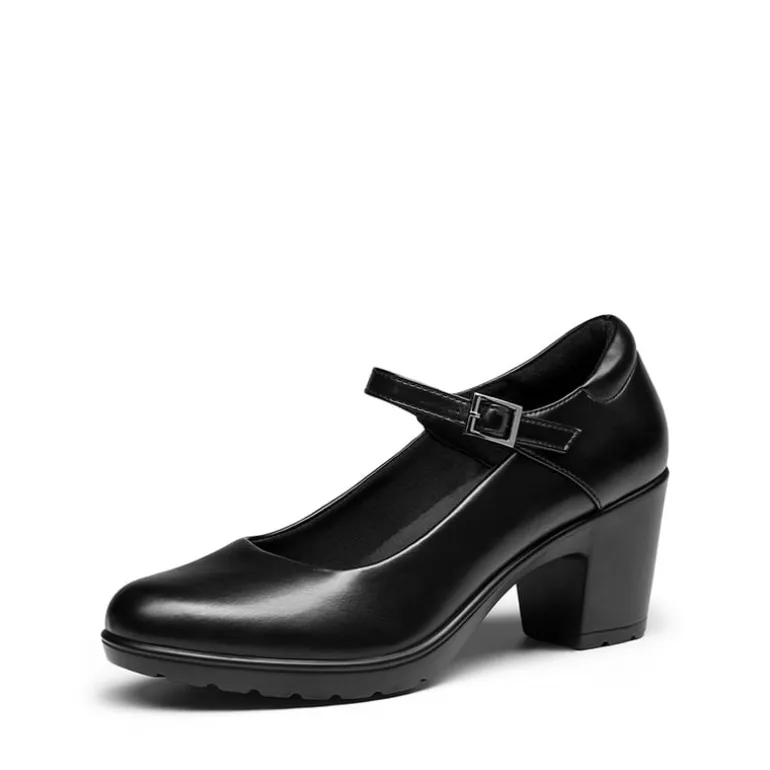 Ascenelle Wide-Toe Classic Mary Jane Pumps