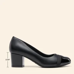 Ascenelle Wide-Toe Non-slip Arch Support Cushioned Pumps