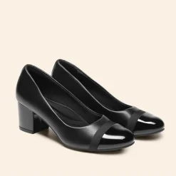 Ascenelle Wide-Toe Non-slip Arch Support Cushioned Pumps