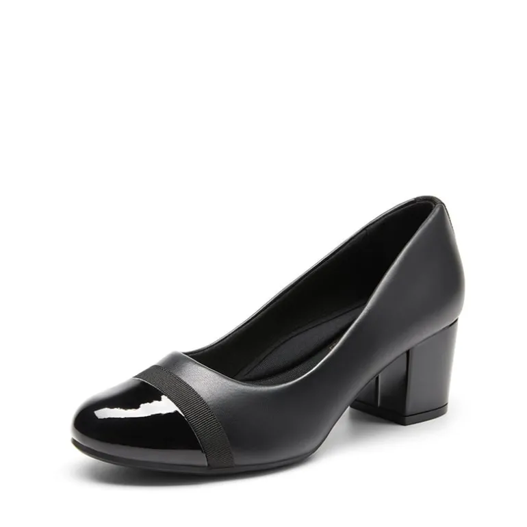 Ascenelle Wide-Toe Non-slip Arch Support Cushioned Pumps