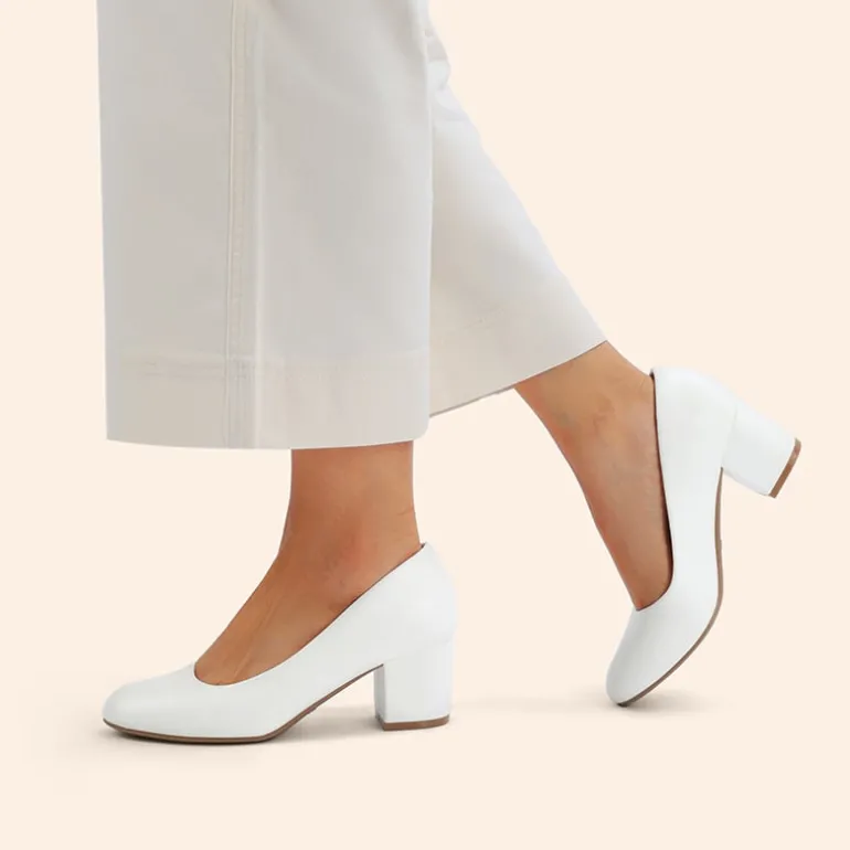 Ascenelle Wide-Toe Non-slip Arch Support Cushioned Pumps