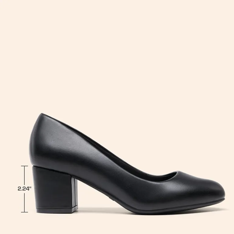 Ascenelle Wide-Toe Non-slip Arch Support Cushioned Pumps