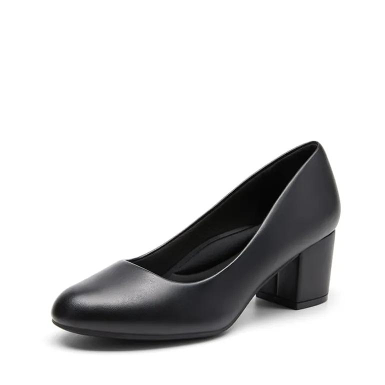 Ascenelle Wide-Toe Non-slip Arch Support Cushioned Pumps