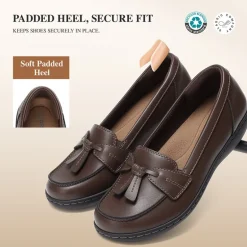 Ascenelle Women's Arch Support Slip-On Loafers