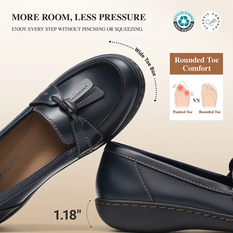 Ascenelle Women's Arch Support Slip-On Loafers