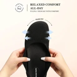 Ascenelle Women’s Arch Support Wide Toe Ballet Shoes Knit Edition