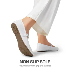Ascenelle Women's Bendable Non-Slip Mary Jane Ballet Flats