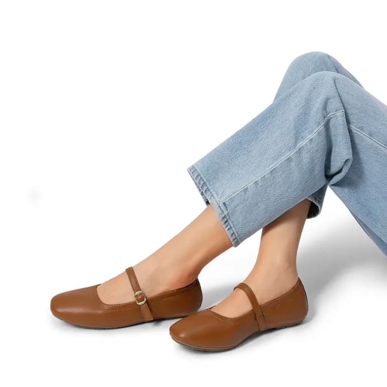 Ascenelle Women's Bendable Non-Slip Mary Jane Ballet Flats