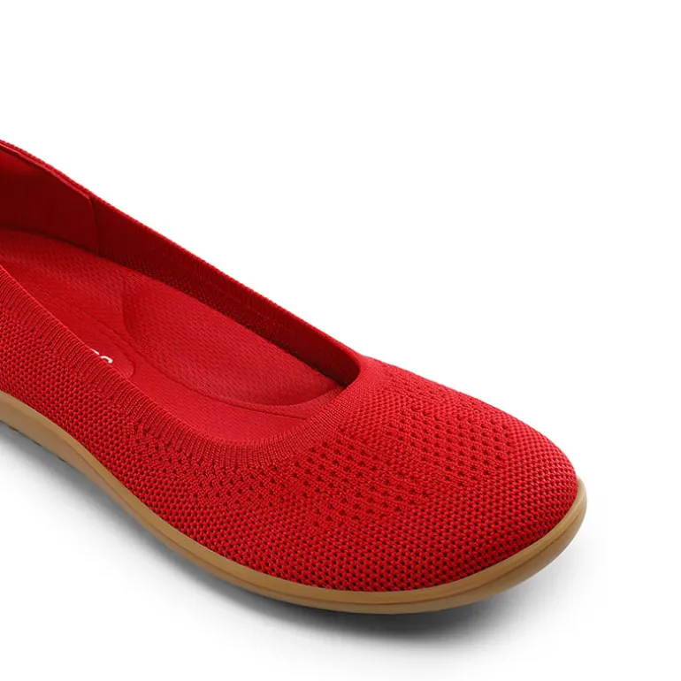 Ascenelle Women's Breathable Round Toe Flats Knit Edition