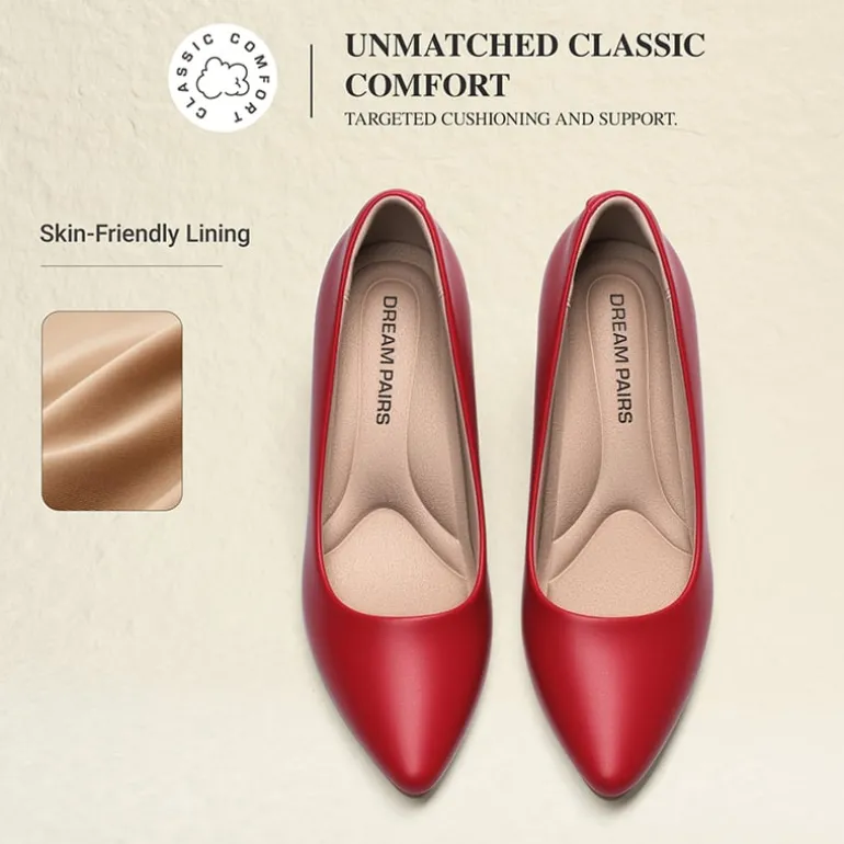 Ascenelle Women’s Comfortable Pumps with Arch Support