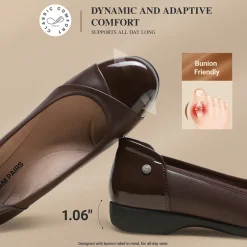 Ascenelle Women’s Comfortable Flats with Arch Support