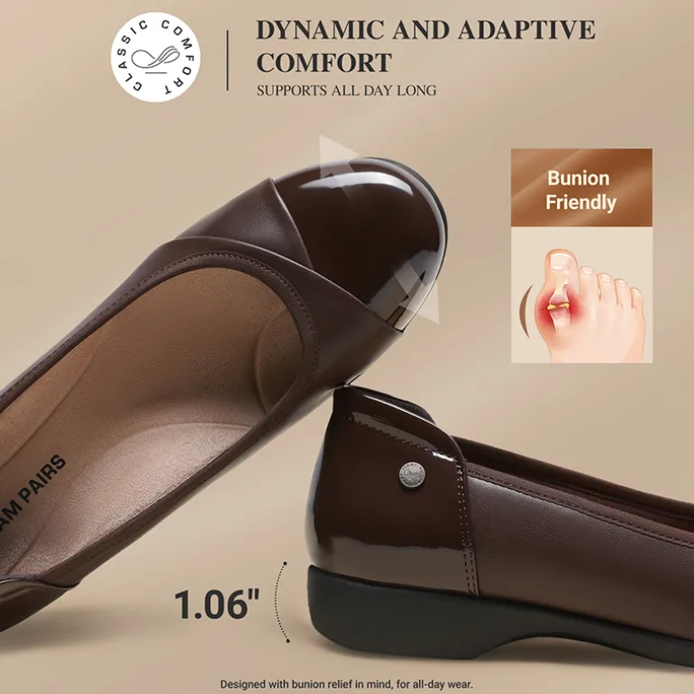 Ascenelle Women’s Comfortable Flats with Arch Support