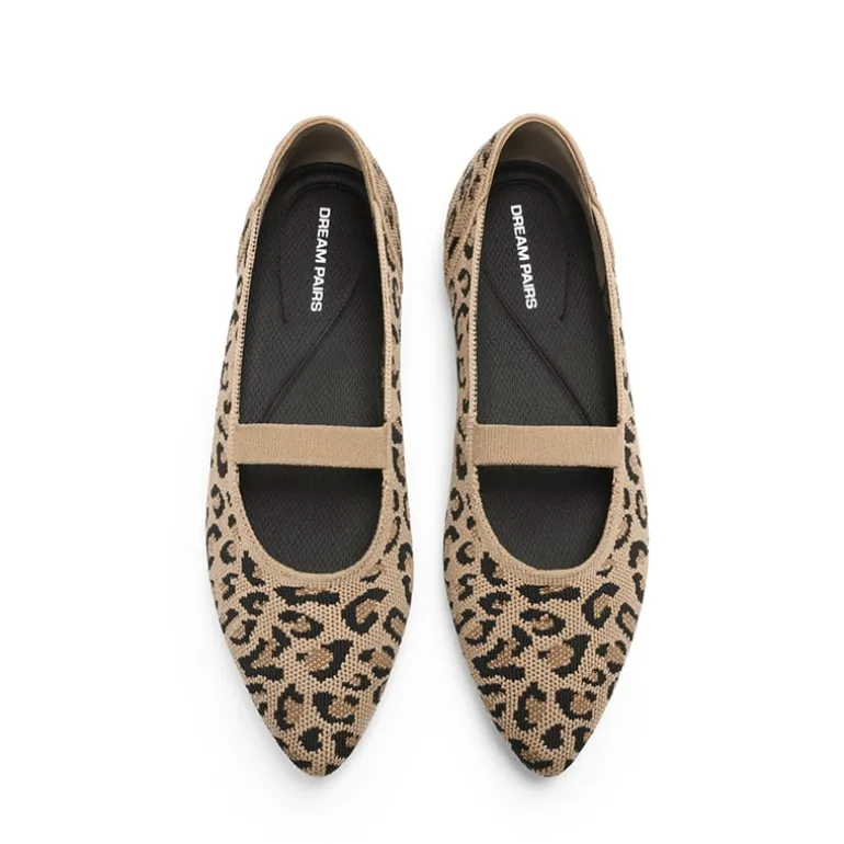 Ascenelle Women’s Comfortable Mary Jane Flats Knit Edition