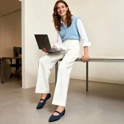 Ascenelle Women’s Comfortable Mary Jane Flats Knit Edition