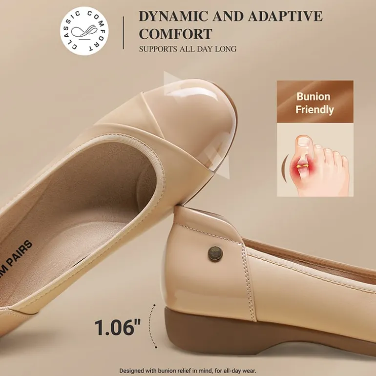 Ascenelle Women’s Comfortable Flats with Arch Support