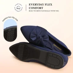 Ascenelle Women’s Foldable Bow Flats Knit Edition