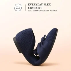 Ascenelle Women’s Foldable Bow Flats Knit Edition