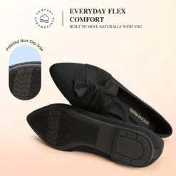 Ascenelle Women’s Foldable Bow Flats Knit Edition