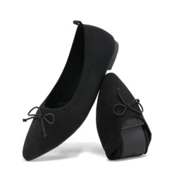 Ascenelle Women’s Foldable Breathable Bow Flats Knit Edition
