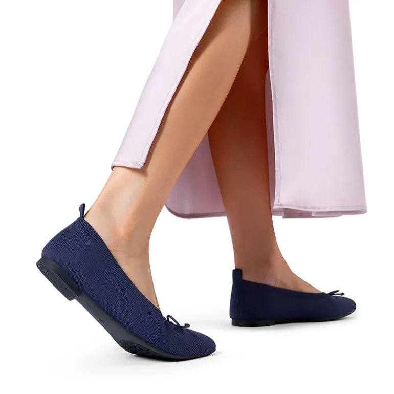 Ascenelle Women’s Foldable Breathable Bow Flats Knit Edition