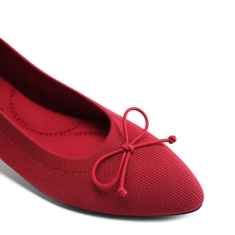 Ascenelle Women’s Foldable Breathable Bow Flats Knit Edition