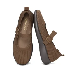 Ascenelle Women's Mary Jane Flats with Arch Support Knit Edition