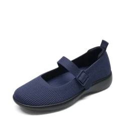 Ascenelle Women's Mary Jane Flats with Arch Support Knit Edition