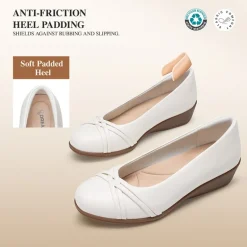 Ascenelle Women's Memory Foam Arch Support Flats