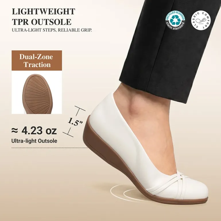 Ascenelle Women's Memory Foam Arch Support Flats