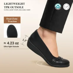 Ascenelle Women's Memory Foam Arch Support Flats