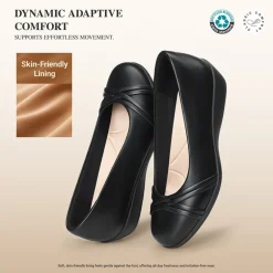 Ascenelle Women's Memory Foam Arch Support Flats