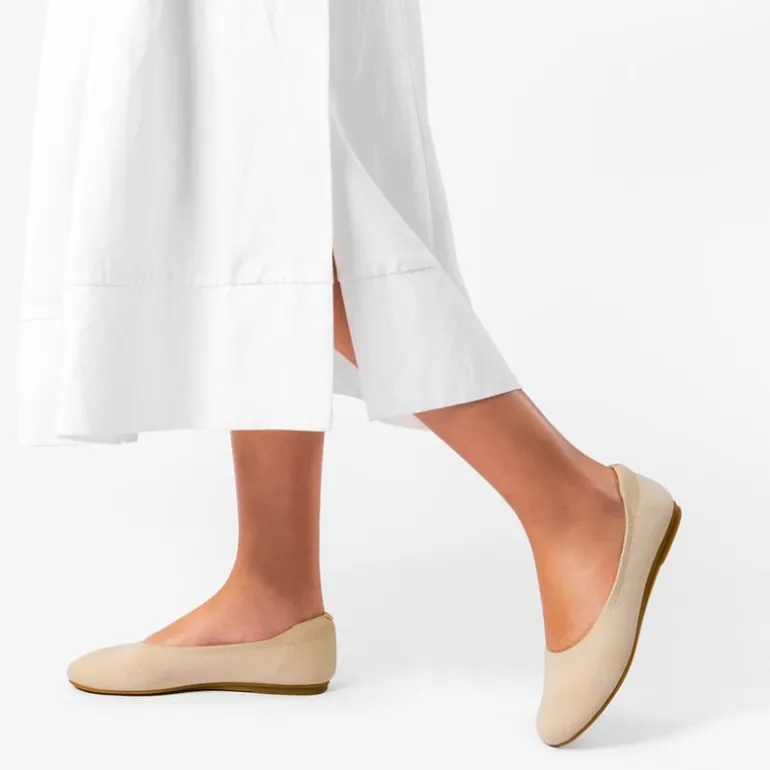 Ascenelle Women’s Round-Toe Arch-Support Ballet Flats Knit Edition