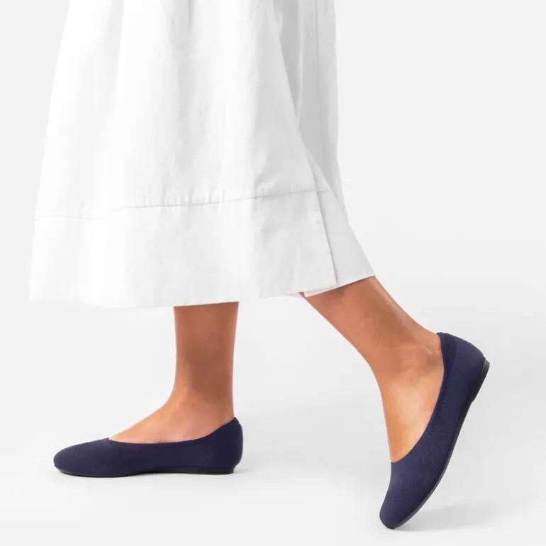 Ascenelle Women’s Round-Toe Arch-Support Ballet Flats Knit Edition